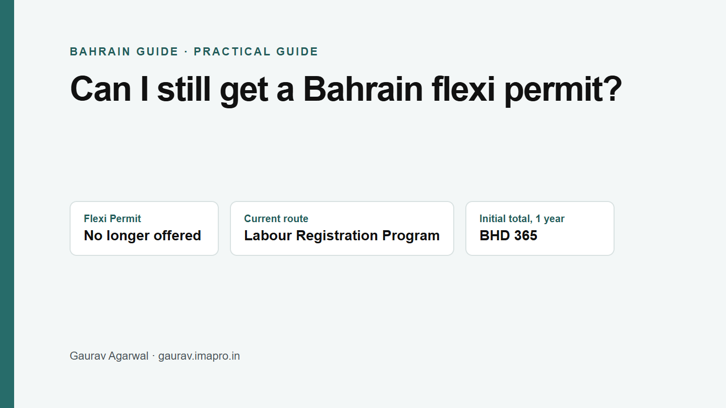 Can I still get a Bahrain flexi permit?