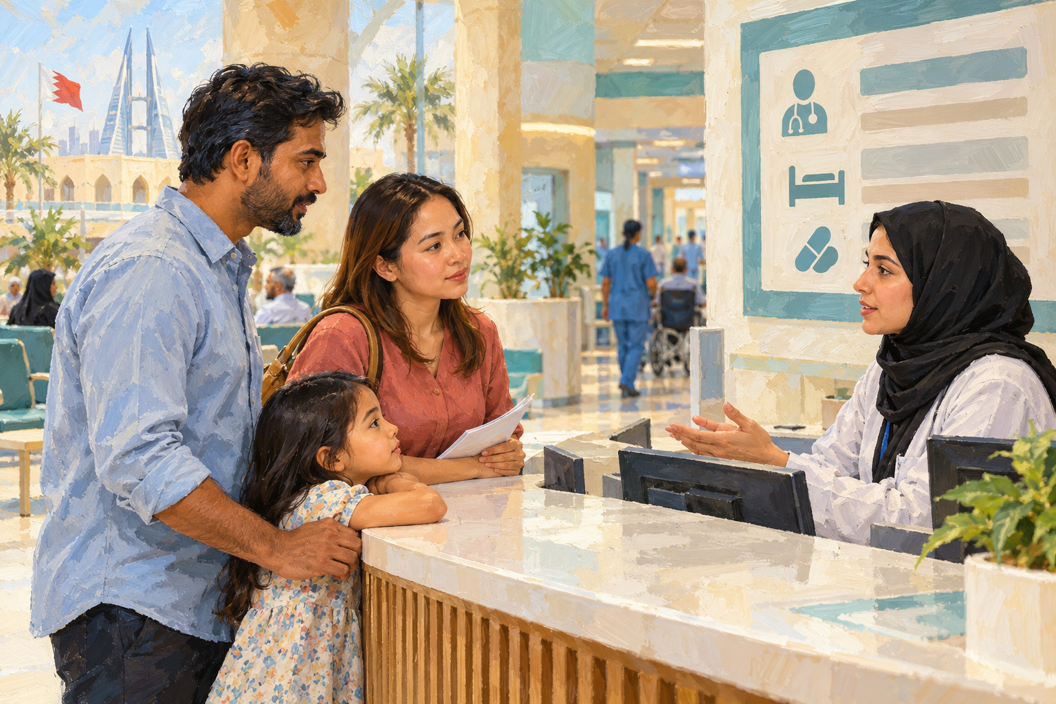 What changes at Bahrain government hospitals on 31 October?