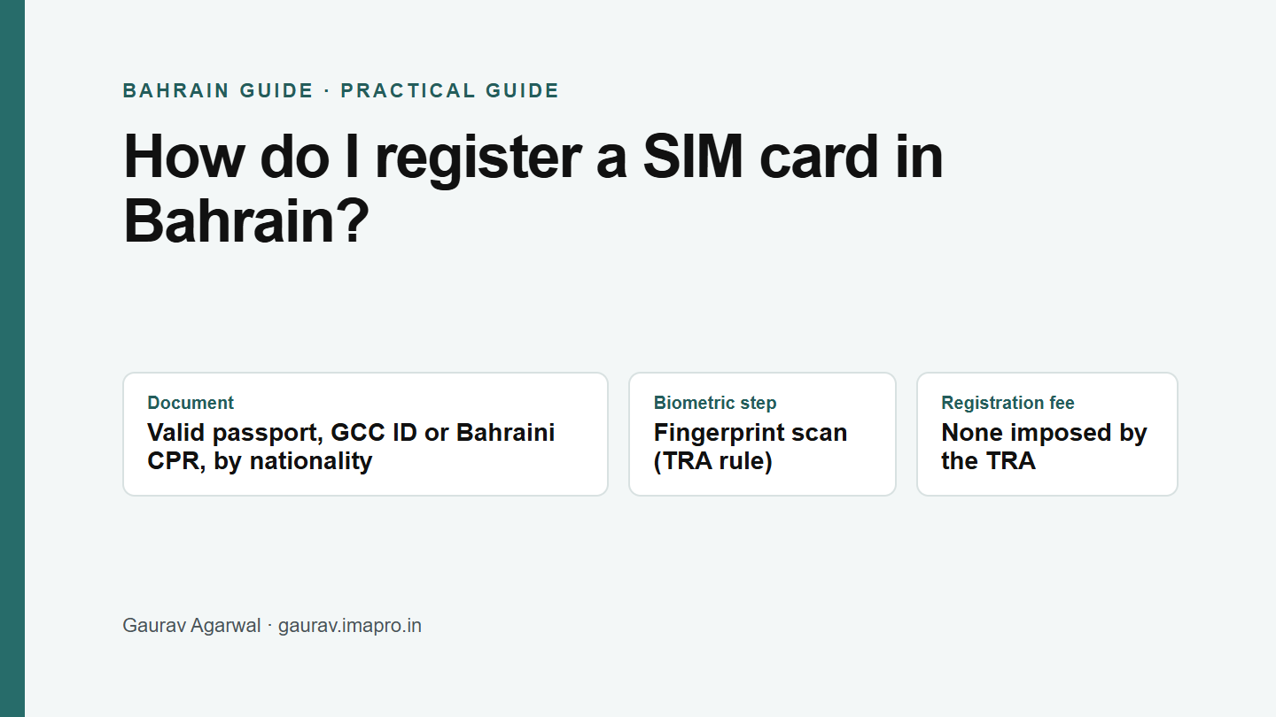 How do I register a SIM card in Bahrain?