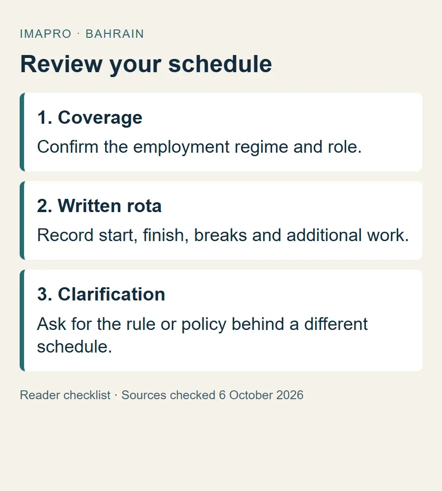Practical steps for reviewing a Ramadan rota.