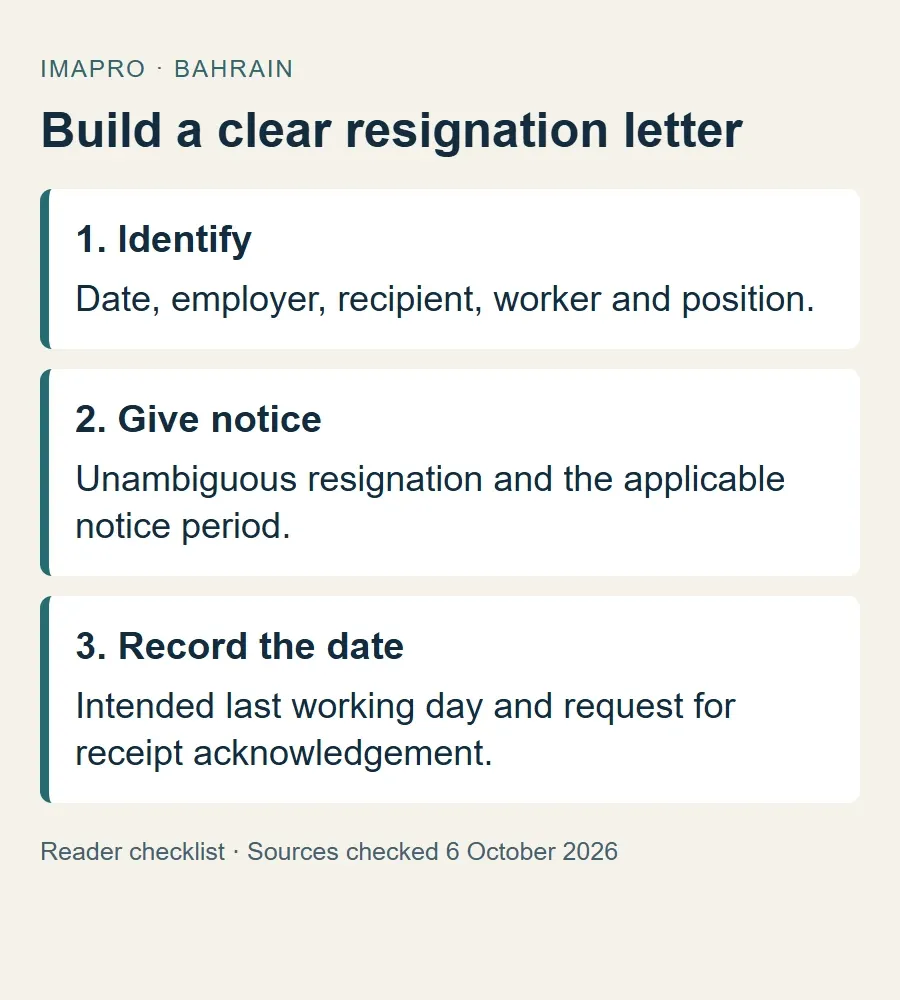 The essential fields in an original resignation-letter drafting aid.