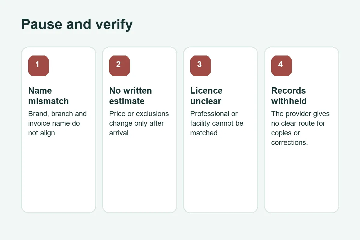 Red flags when booking a medical centre or clinic in Bahrain