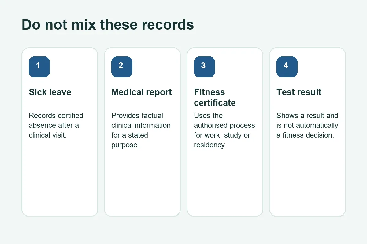 Four kinds of medical records used in Bahrain
