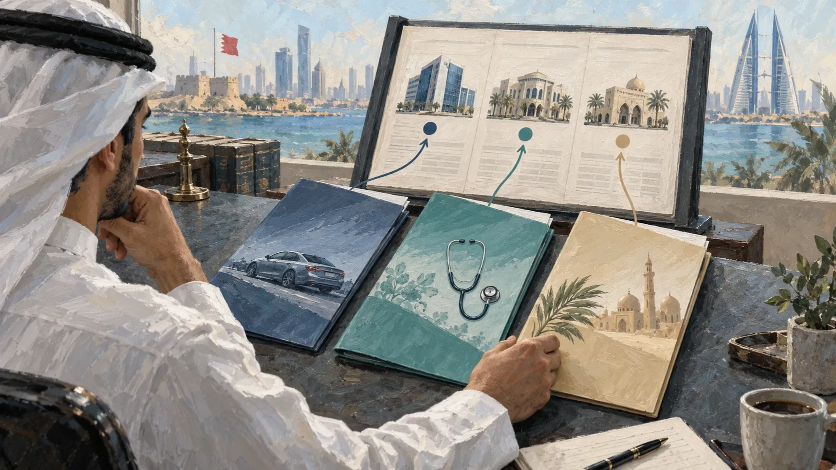 Editorial illustration for GIG Insurance Bahrain: GIG Gulf, AXA and BKIC Names Explained