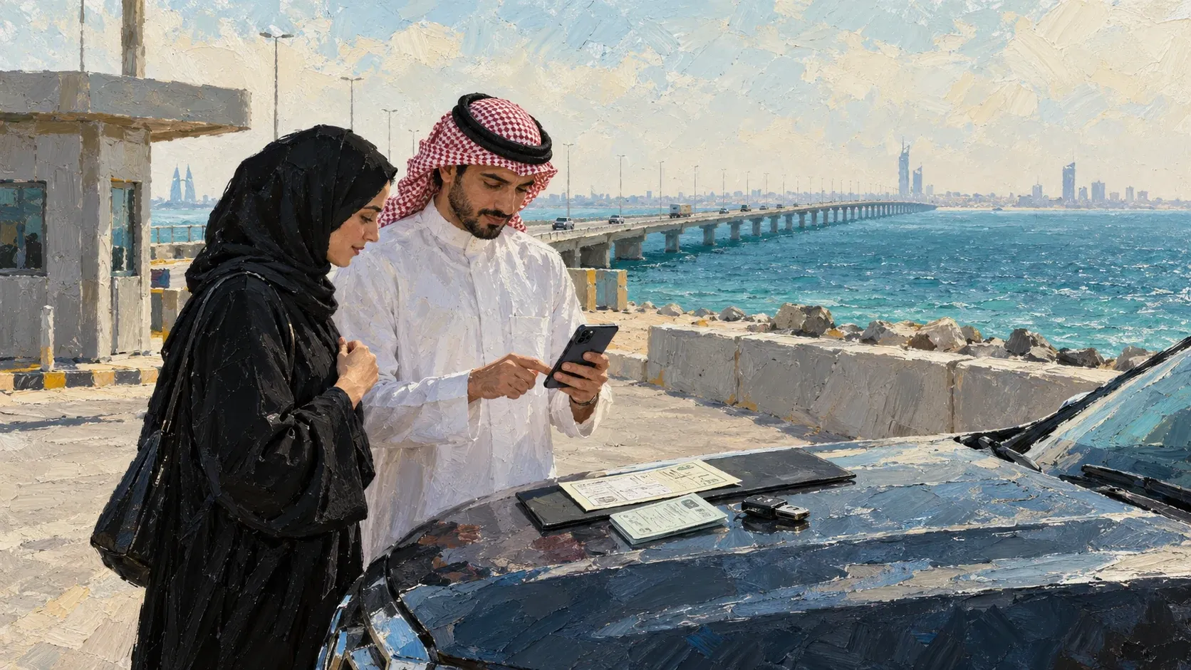 رسم تحريري أصلي لدليل تأمين جسر الملك فهد أونلاين: الشراء والتمديد قبل السفر