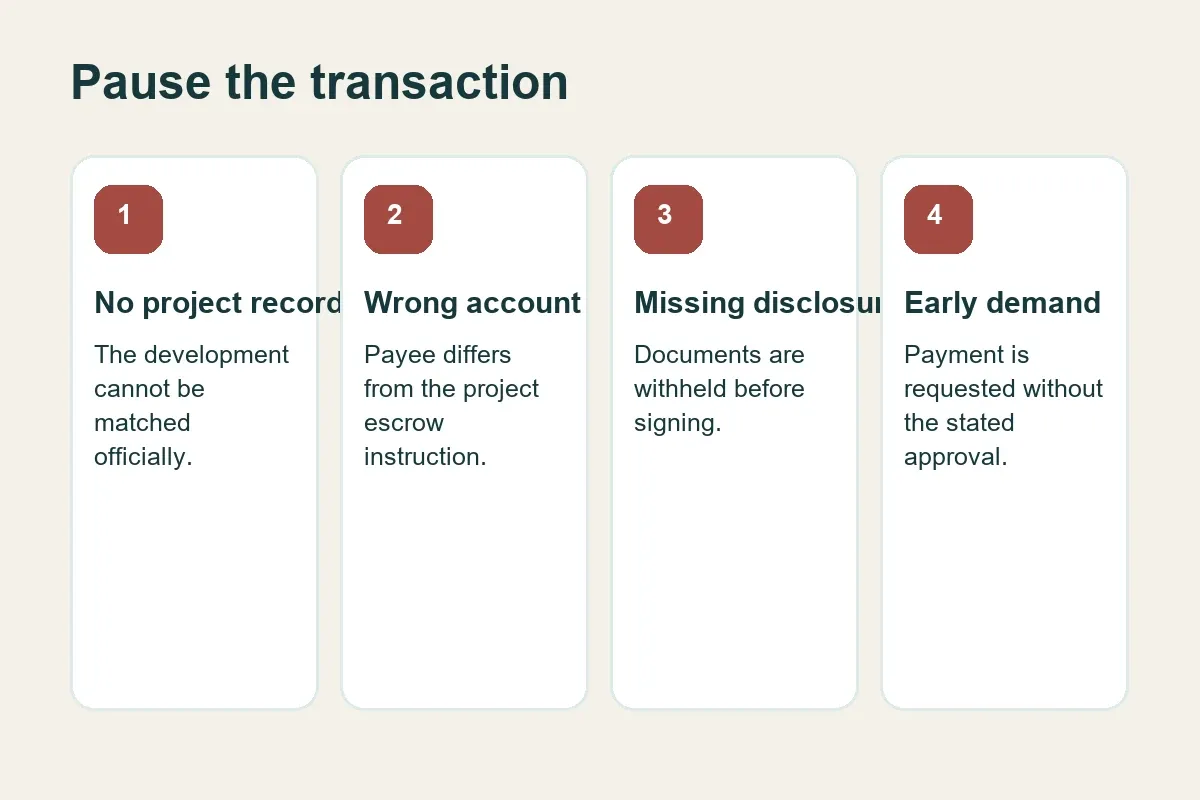 Warning signs in a Bahrain off-plan property transaction