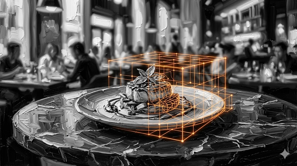 Restaurant marketing agency Bahrain AI food photography dashboard showing generative menu imagery